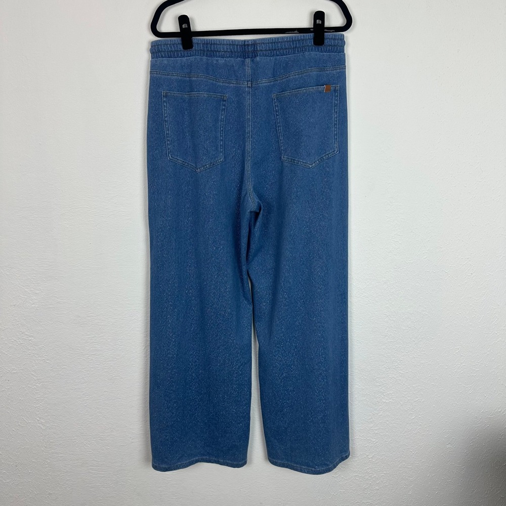 Halara Flex Drawstring Wide Leg Sparkle Casual Sweatpants Jeans with Pockets - Picture 7 of 7